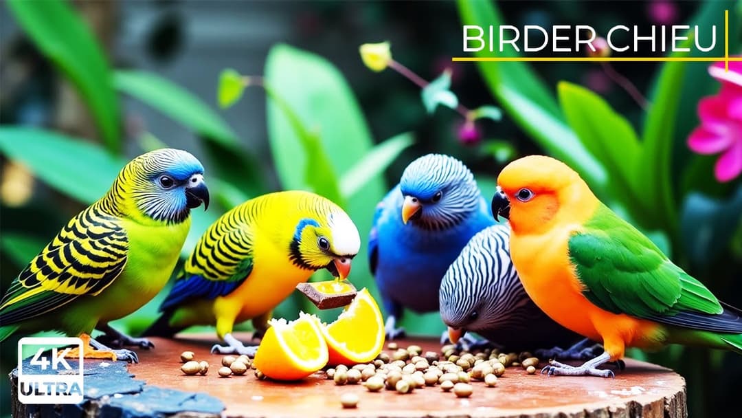 🔴😸 Birds & Squirrels Feed on Stools as Frost Melts 🕊️🐿️ Live 12 Hours in Ultra HD 😺