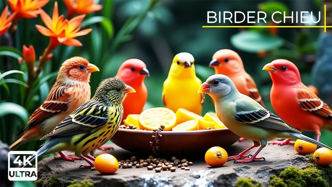 🔴Birds & Squirrels Under the Spring Blossoms🕊️🐿️ Live 12 Hours in Ultra HD 😺