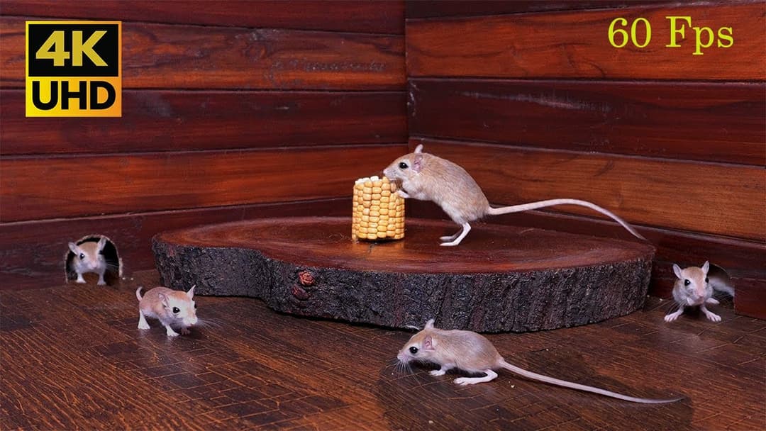 Cat TV – Baby Mice Play Hide & Seek with Mom for Ultimate Cat TV Entertainment 4k 8 hour