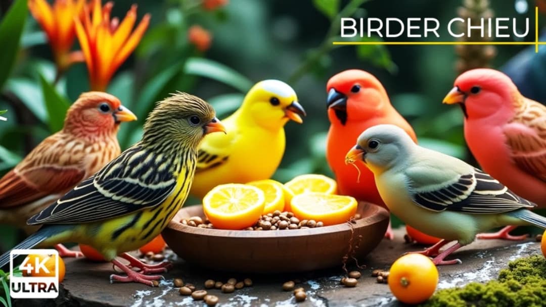 🔴 Birds & Squirrels Pop By for a Picnic🕊️🐿️ Live 12 Hours in Ultra HD 😺