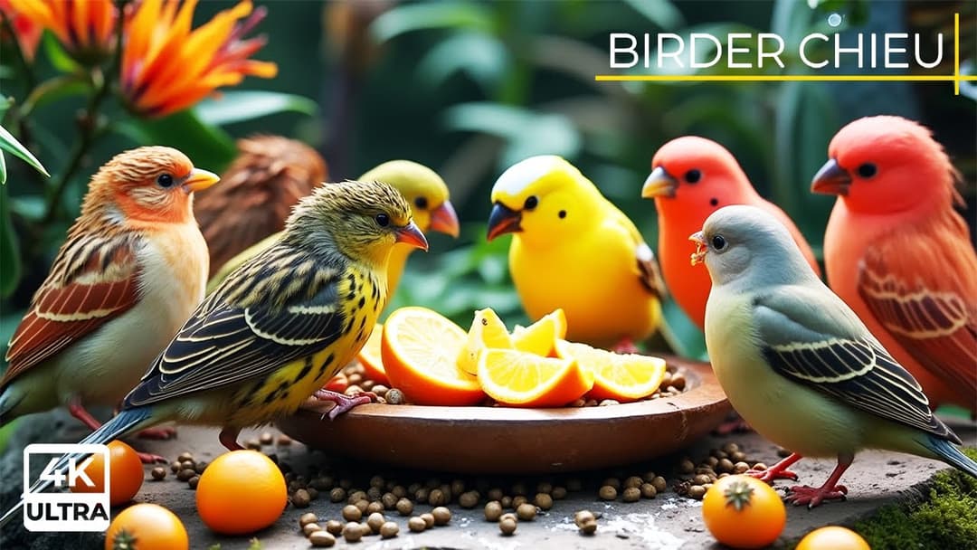 🔴 Birds & Squirrels as Garden in Full Bloom🕊️🐿️ Live 12 Hours in Ultra HD 😺
