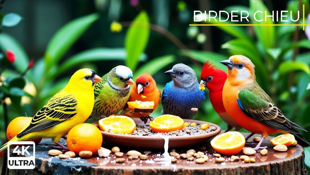 🔴😸 Birds & Squirrels as Garden in Full Bloom 🕊️🐿️ Live 12 Hours in Ultra HD 😺