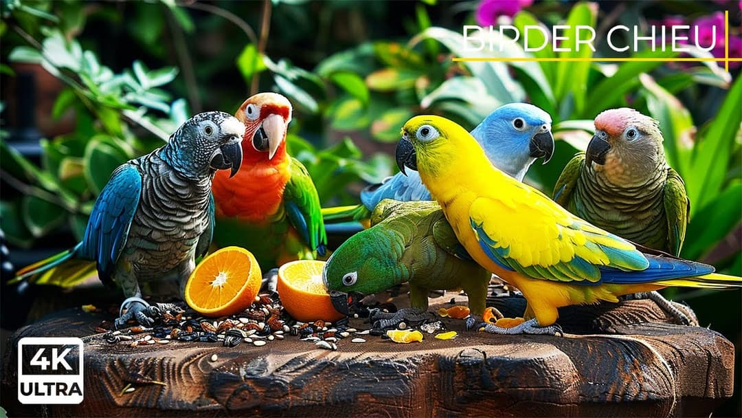 Birds and Squirrels Occupy the Bird Table 🕊️ 🐿️ Funny Cat Videos 😸