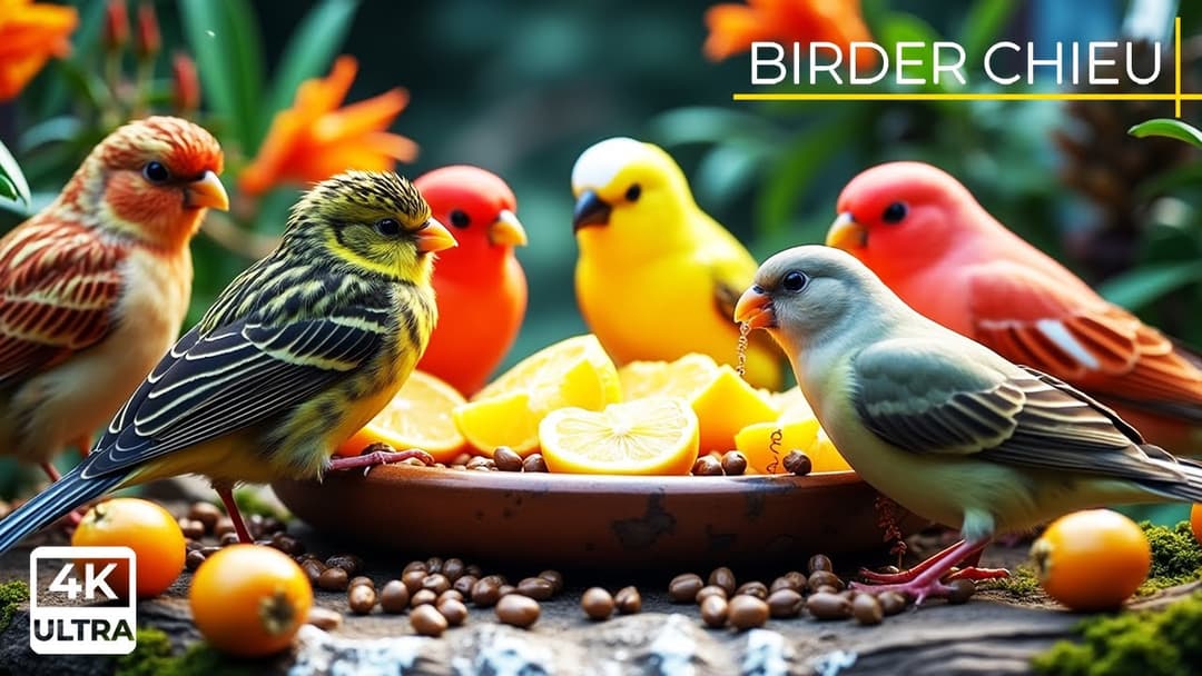 🔴 Birds & Squirrels Eat Supper in the Shade🕊️🐿️ Live 12 Hours in Ultra HD 😺