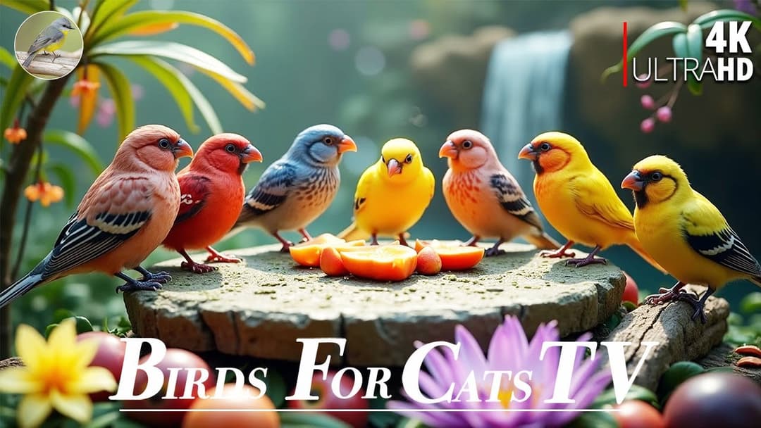 Cat TV for Cats to Watch 😺 Cute Spring Birds and Squirrels 4K
