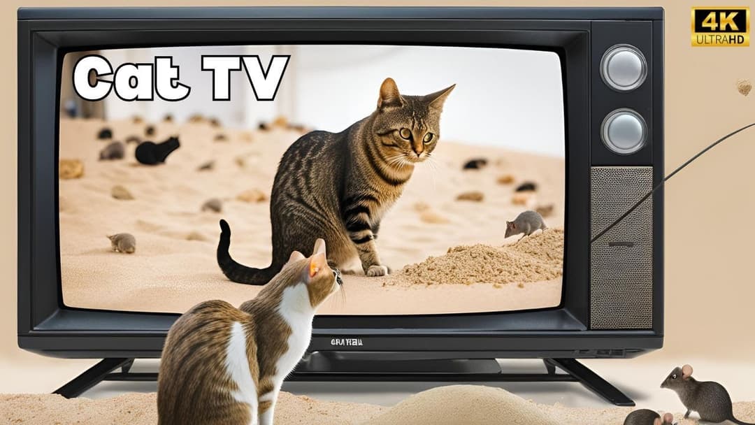 Cat TV for Christmas: Mice Hide and Seek Fun 4k !