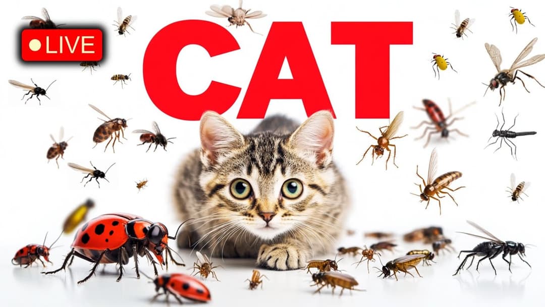 🔴12Hours LIVE 🎬 CAT GAMES | That Will Keep Your Cat Entertained 🐝🐝🐝🐝🐝