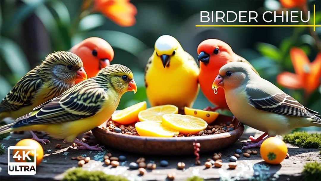 🔴 Birds & Squirrels Scavenge Under the Birdfeeder🕊️🐿️ Live 12 Hours in Ultra HD 😺