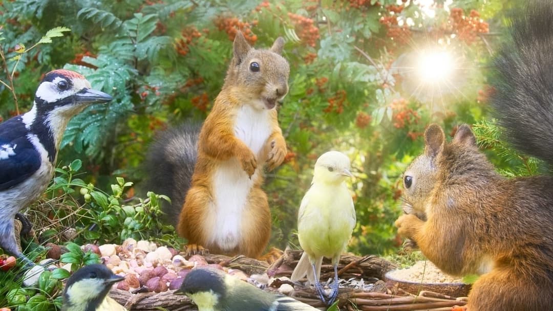 CAT TV NO ADS😽 ADORABLE Little Birds and Cutest Squirrels!