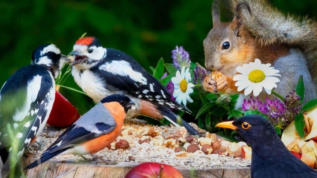 Cat TV for Cats to Watch 😺🐦 Crazy Birds and Adorable Squirrels 🐿 Cat Games 4K HDR
