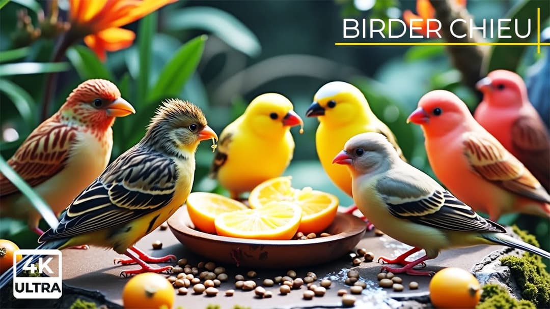 🔴Beautiful Birds & Squirrels Feast on the Old Stool🕊️🐿️ Live 12 Hours in Ultra HD 😺