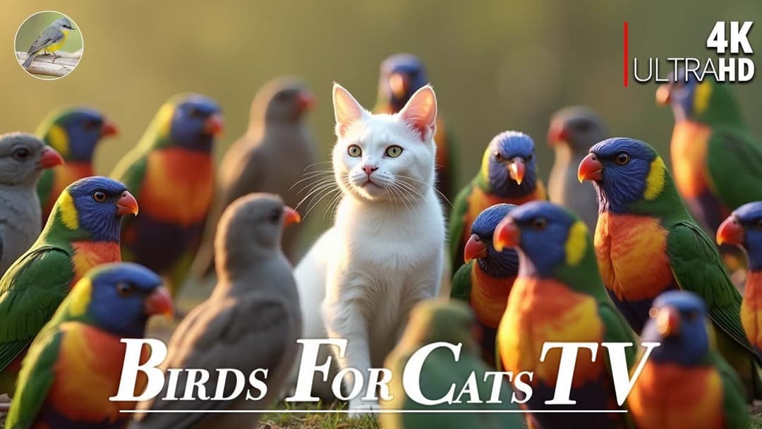Cat TV for Cats 😻 Cute Birds in the Garden🐿4 Hours 4K HDR
