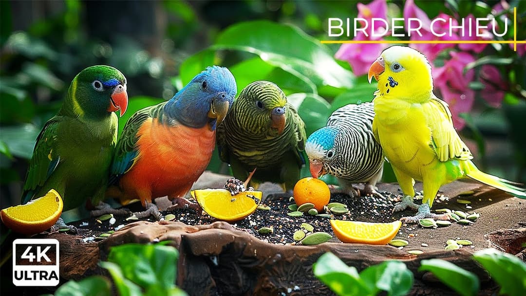 🔴😸Playful Birds and Squirrels Among Festive Decorations 🕊️🐿️ Live 12 Hours in Ultra HD 😺