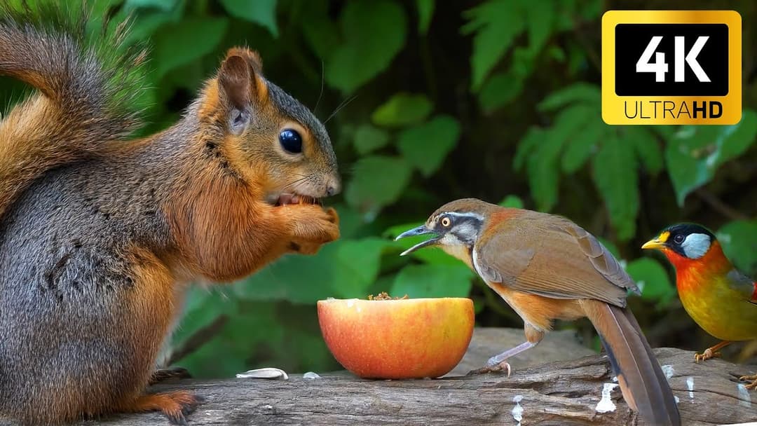 Cat TV for Cats to Watch 😺 Beautiful Birds and Squirrels 🐿️ Videos for Cats to Watch