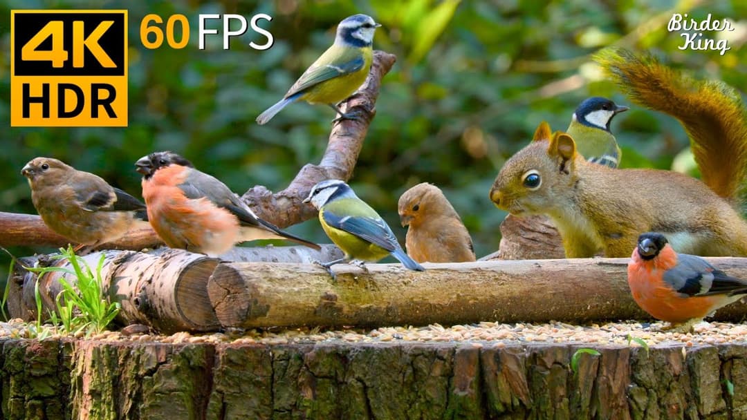 Cat TV for Cats to Watch 😺🐦 Perfect Birds and Squirrels 🐿 Cat Games 4K HDR 60FPS