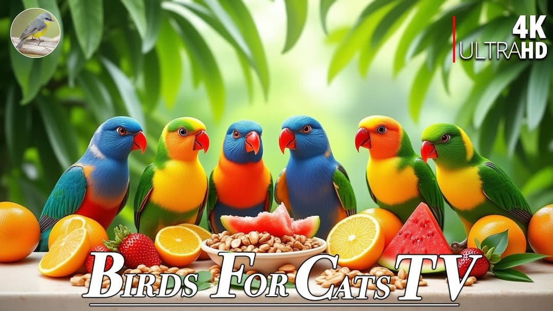 Cat TV for Cats 😻 The Cutest Birds and Squirrels🐿4 Hours 4K HDR