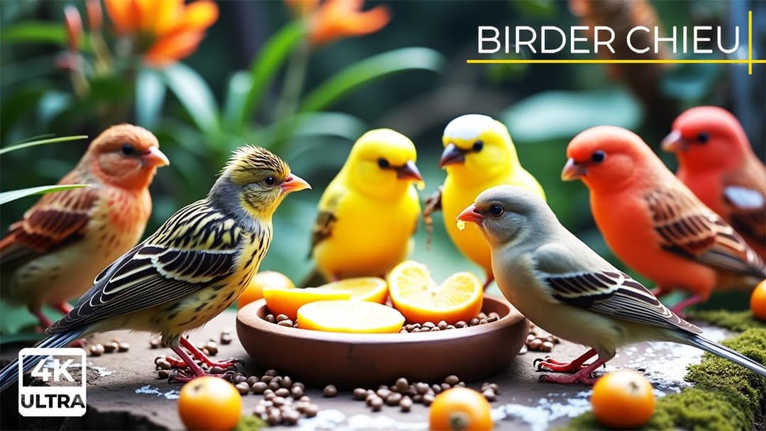 🔴Birds & Squirrels Explore the Garden at Dawn🕊️🐿️ Live 12 Hours in Ultra HD 😺