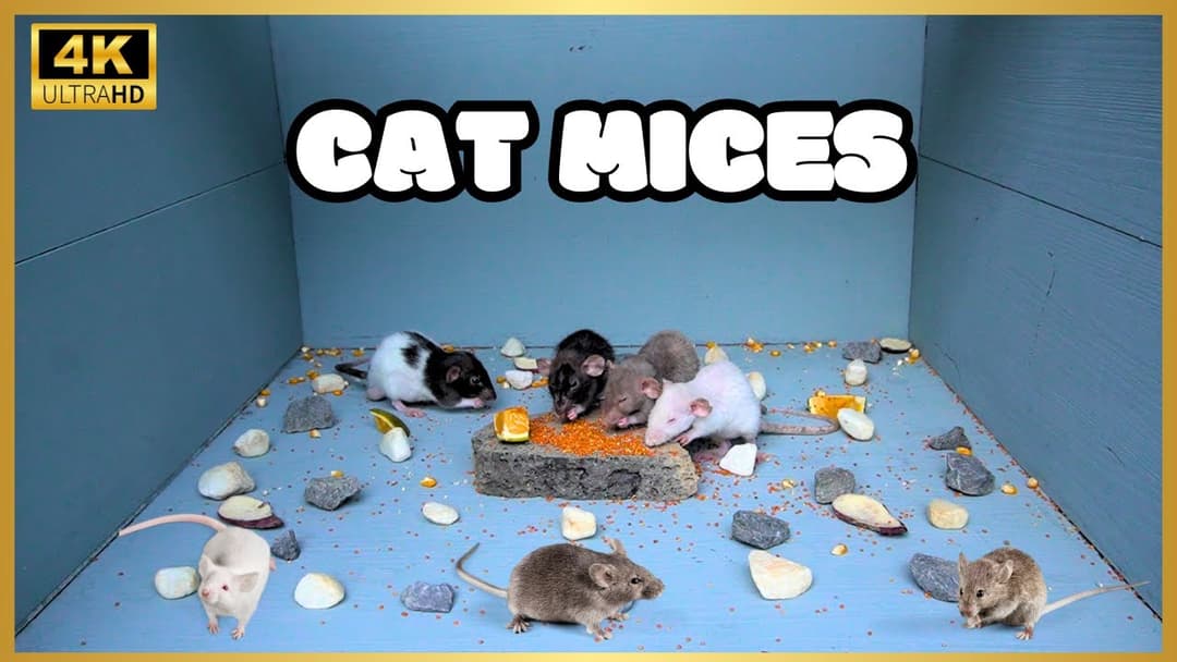 Cat tv for Cats to watch | Cat TV HIDE & SEEK in Garden | Mouse Fun in Holes | Cat Games
