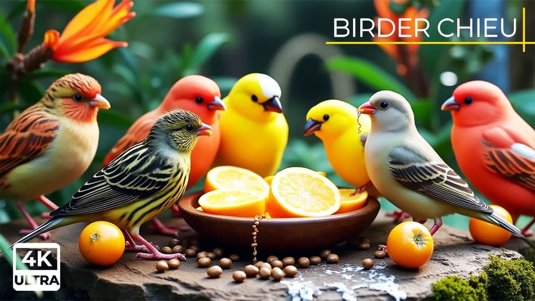 Birds & Squirrels Lunch on a Sunny Afternoon 🐿️ Cat entertainment videos