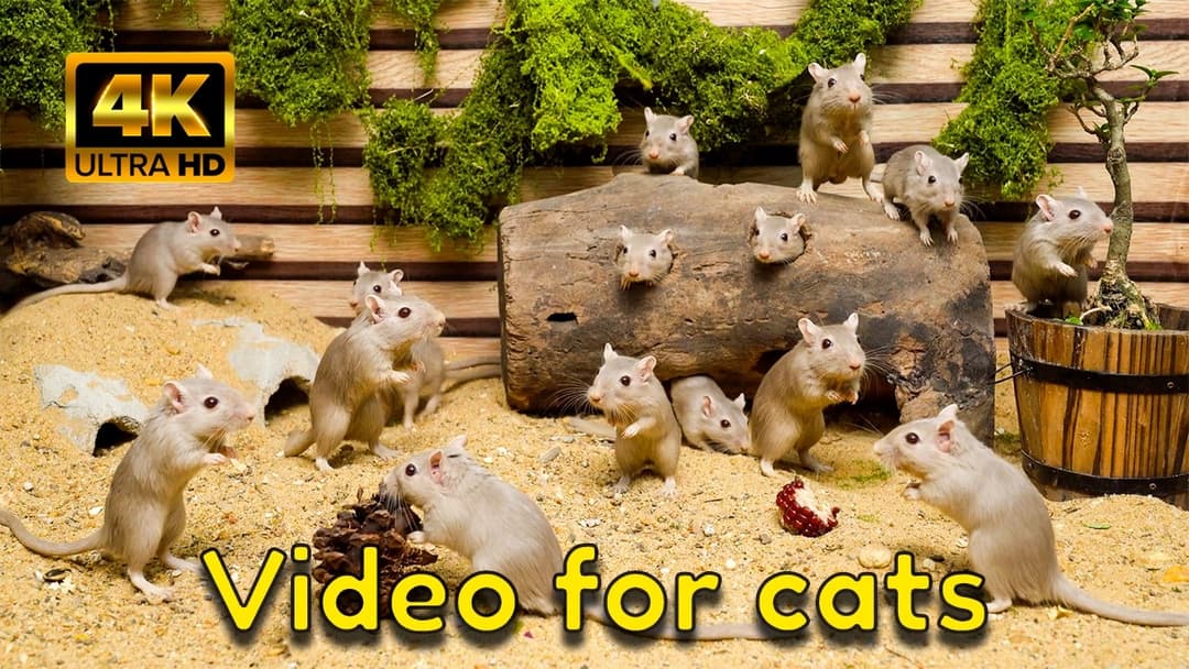 Cat TV: A Magical Day in the Gerbil Mushroom Village! 🍄 | Hide & Seek for Cats