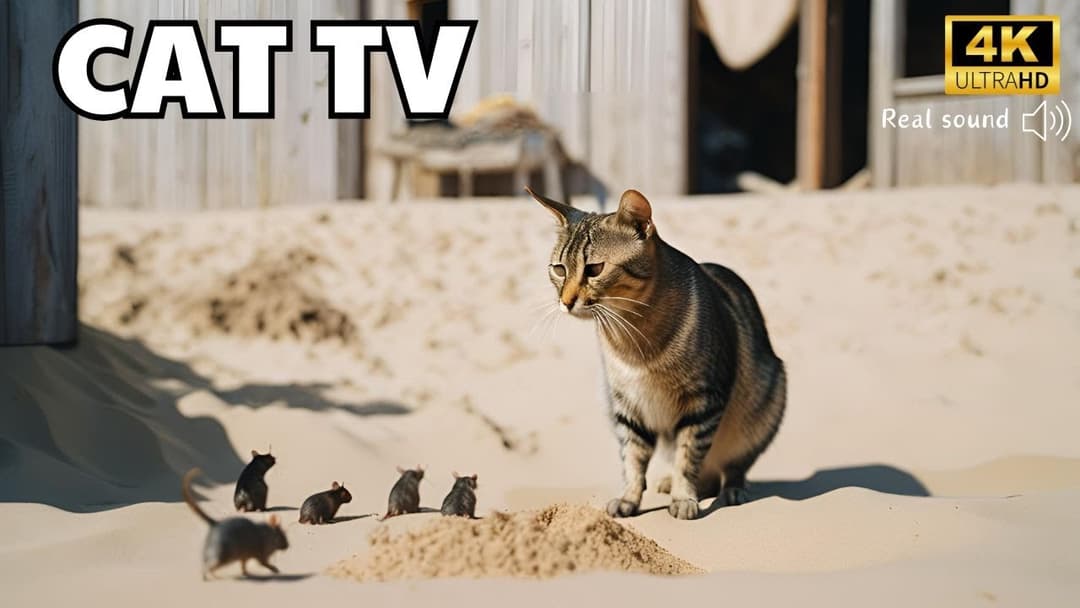 Cat TV for Cats to Watch🐱| Adorable Mice Squabble and Squeak While Digging Burrows | 3Hr | Cat games