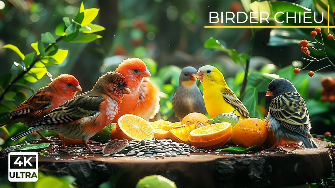 🔴😸  Birds & Squirrels Play and Explore the Forest Together🕊️🐿️ Live 12 Hours in Ultra HD 😺