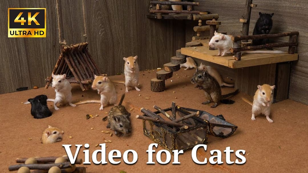 Cat TV: Tiny Mice Play Hide & Seek for Hours – 4K UHD Relaxation for Cats | Catflix