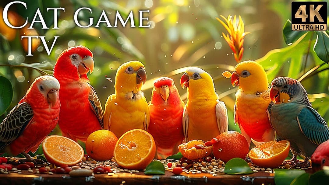 🔴😸 Cat TV for Cats 😸 Birds and Squirrels Enjoy Delicious Garden Treats 🕊️🐿️ Live 12 Hours