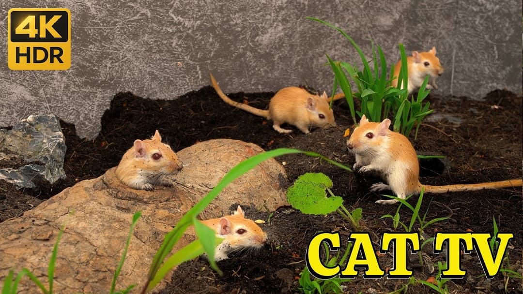 Hide & Seek Burrow Bash – Tiny Mice Dig, Dash & Pop Up in 4K | Catflix