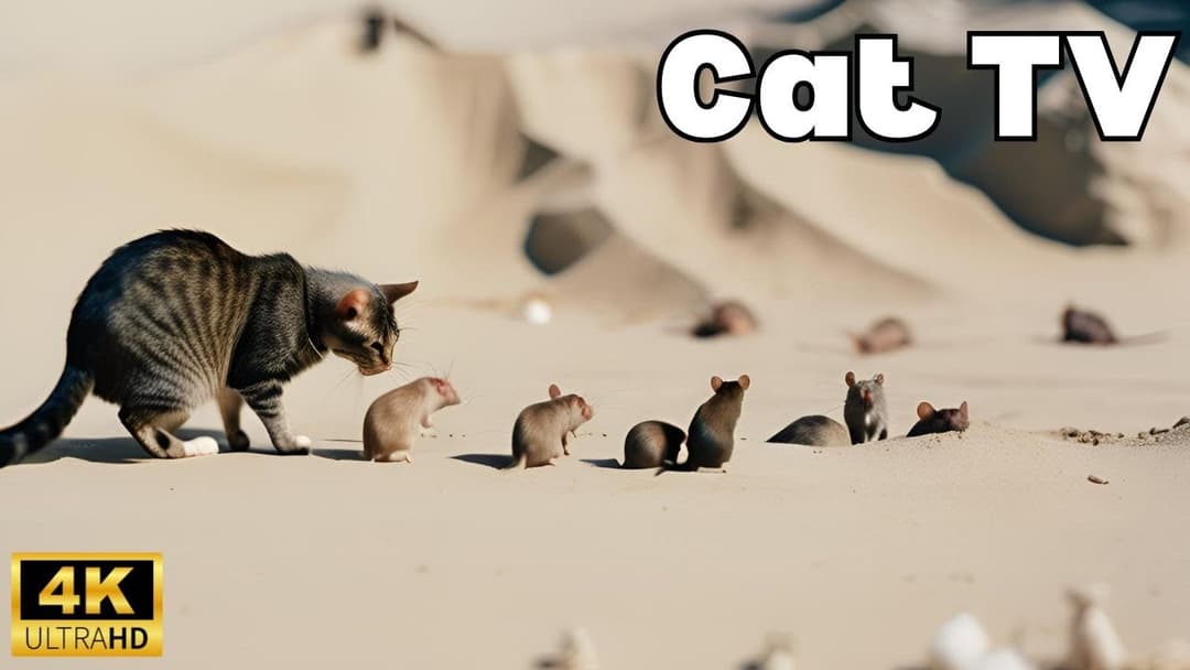 Cat TV for Cats to Watch | Mice Squabble & Dig Burrows in 4K!