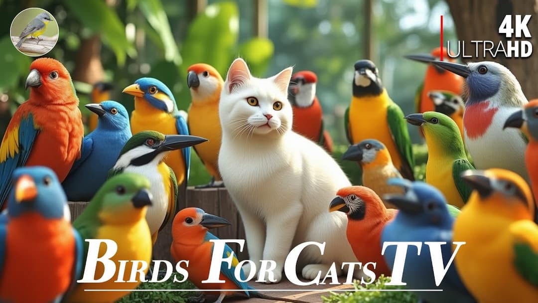 Cat TV for Cats 😻 Relax With Spring Birds and Squirrels🐿4 Hours 4K HDR