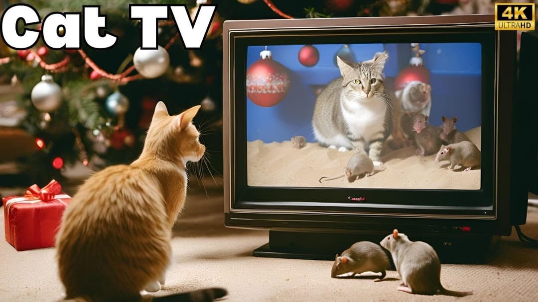 Cat TV for Cats to Watch🐱| Mouse sand grabbing, hide & seek and playing on full screen 4k UHD 60fps