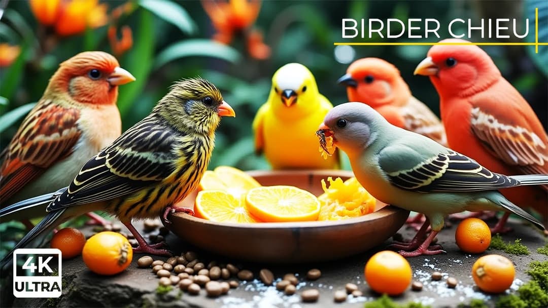 🔴 Birds & Squirrels Feed on Stools as Frost Melts 🕊️🐿️ Live 12 Hours in Ultra HD 😺