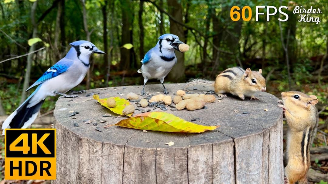 Cat TV for Cats to Watch 😺 Endless Squirrels and Birds 🐿 8 Hours 4K HDR 60FPS
