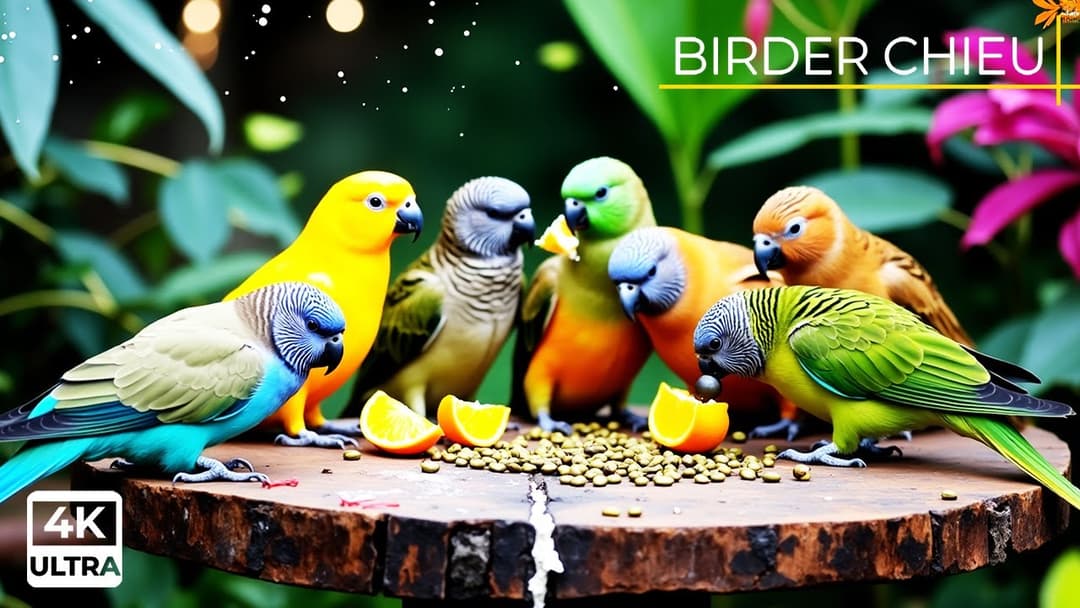 🔴😸 Birds & Squirrels Playing the Spring Flowers🕊️🐿️ Live 12 Hours in Ultra HD 😺