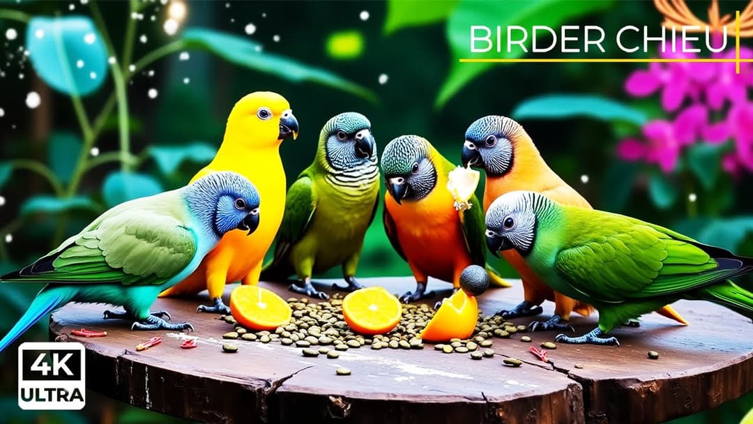 🔴😸 Birds & Squirrels as Garden in Full Bloom🕊️🐿️ Live 12 Hours in Ultra HD 😺