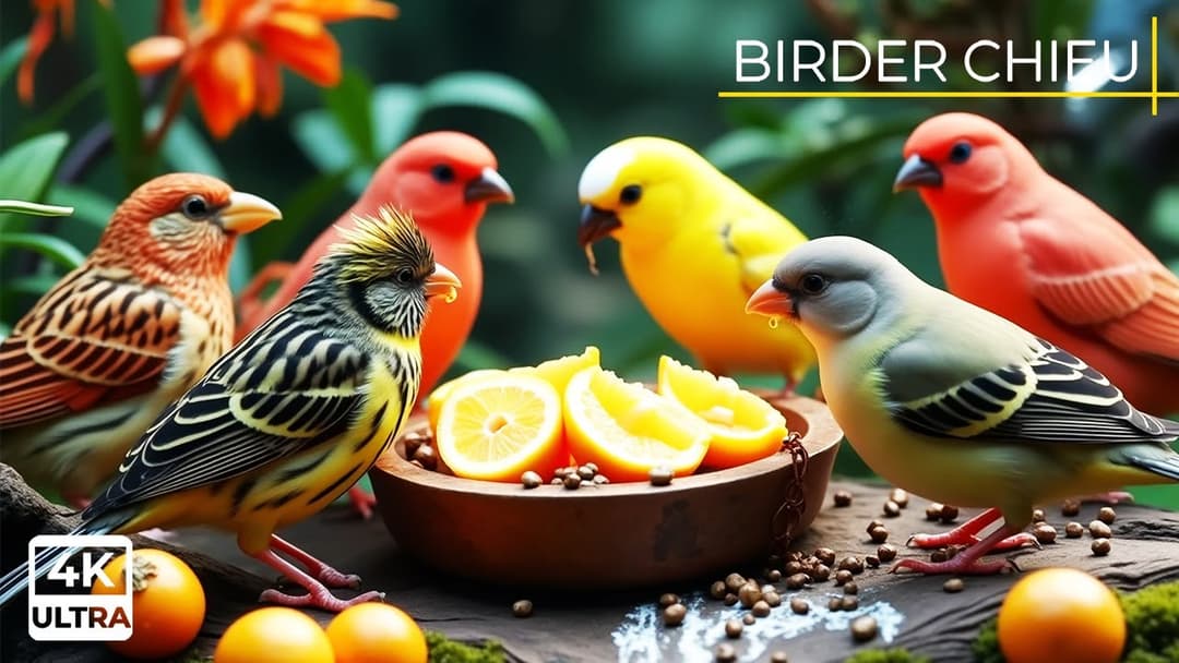 🔴 Beautiful Birds & Squirrels by the Bottles 🕊️🐿️ Live 12 Hours in Ultra HD 😺