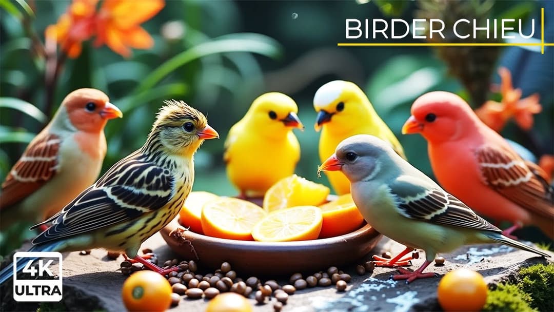 🔴Birds & Squirrels Among the Spring Flowers🕊️🐿️ Live 12 Hours in Ultra HD 😺