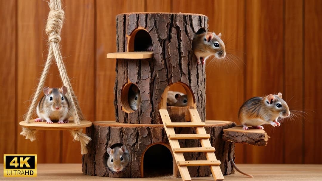 Interactive Cat TV | Mouse Hide & Seek jumping Chase | 8 Hours of Fun in 4K UHD!