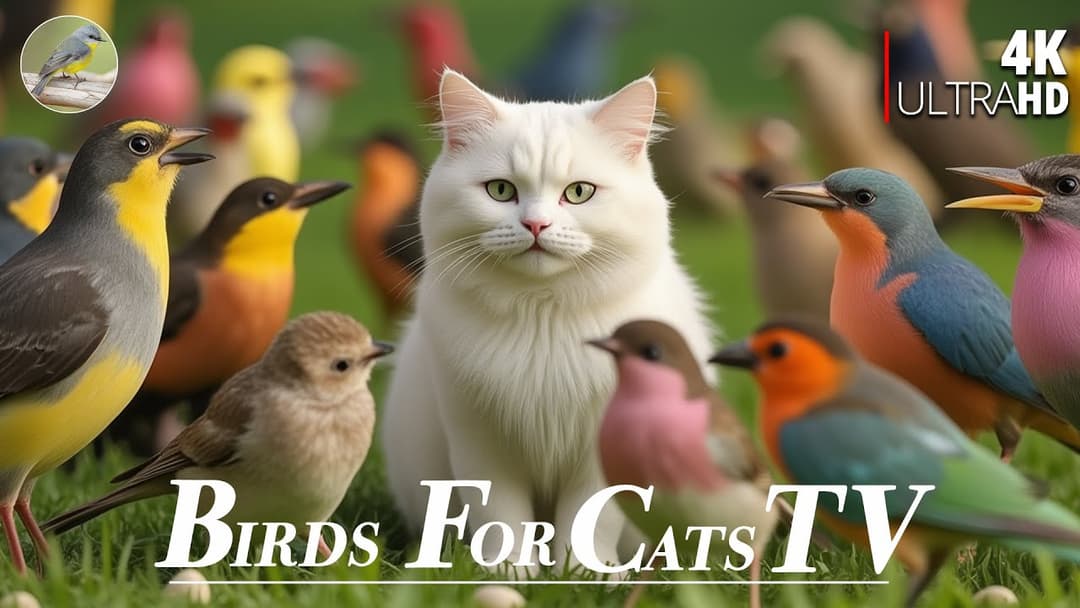 Cat TV for Cats 😻 Enjoy the spring atmosphere with birds and squirrel🐿4 Hours 4K HDR