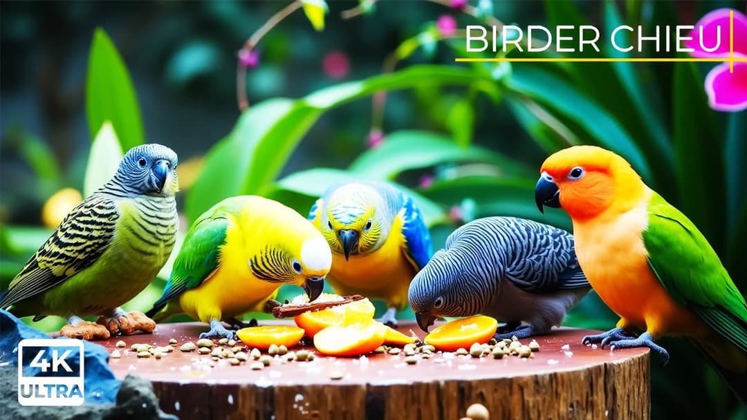 🔴CAT TV😸Birds & Squirrels Enjoying a Peaceful Morning🕊️🐿️ Live 12 Hours in Ultra HD 😺