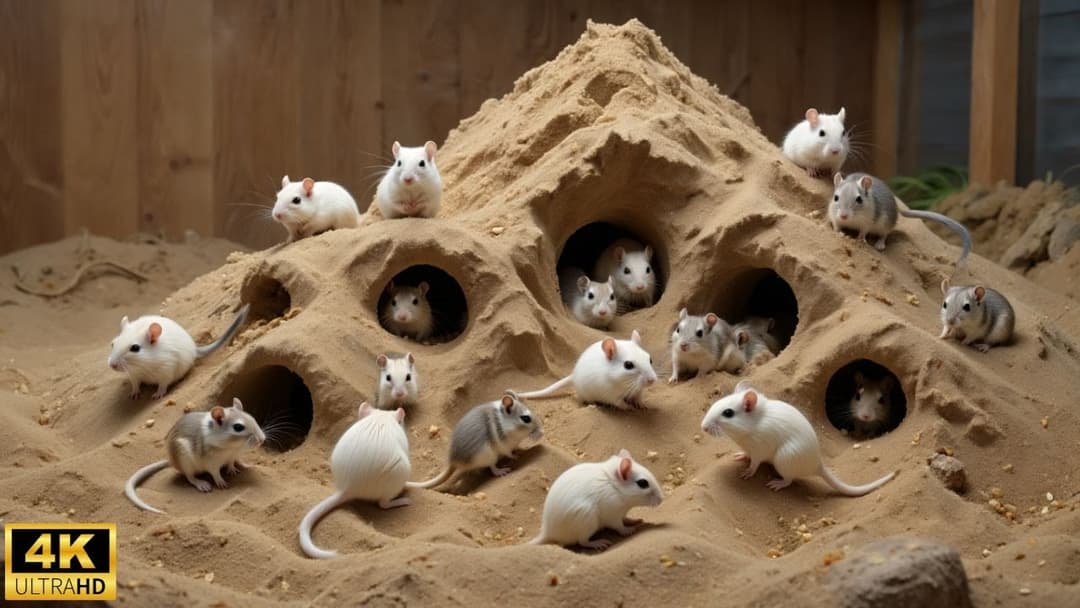 Cat TV videos for cats to watch: 8 Hours of Adorable Mice Fun – Chase, Hide & Seek for Cats | 4K UHD