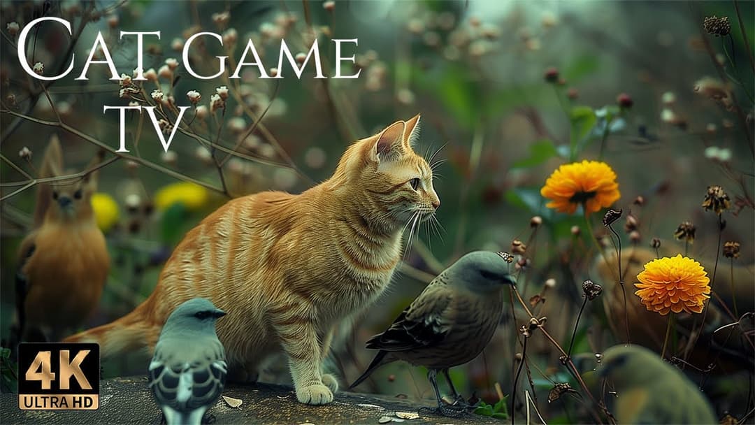 Cat TV for Cats to Watch 😺 Charming Chipmunks Birds Squirrels 🐿Birds for Cat Videos