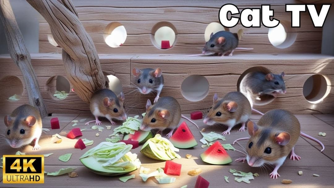 Ultimate Cat TV: Mice Running, Hiding & Playing Hide & Seek – 3 Hours of Feline Fun | 4K UHD