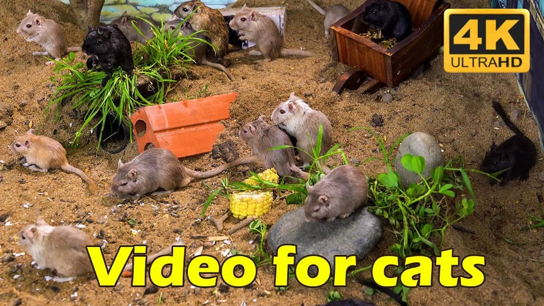 Cat TV: Hide & Seek with Tiny Mice - Perfect Cat TV in 4K UHD for Playful Cats | Catflix