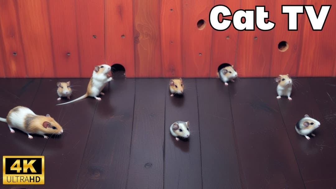 Cat TV for Cats to watch - Ultimate Mouse Hide & Seek Showdown | Squeaking Fun & Chase! 4K UHD