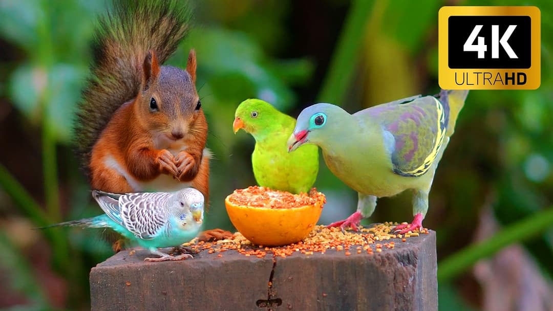 [No Ad Interruptions] Cat TV for Cats to Watch 😺🐦 Awesome Birds and Squirrels 🐿 Cat Games 4K HDR