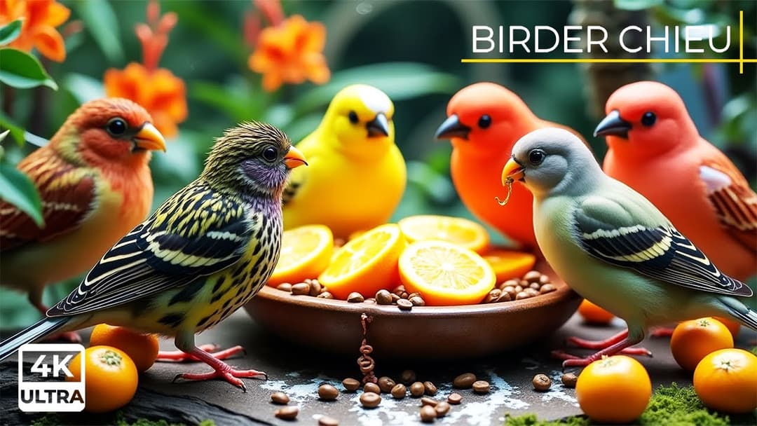 🔴CAT TV😸Birds & Squirrels Throw a Patio Party🕊️🐿️ Live 12 Hours in Ultra HD 😺