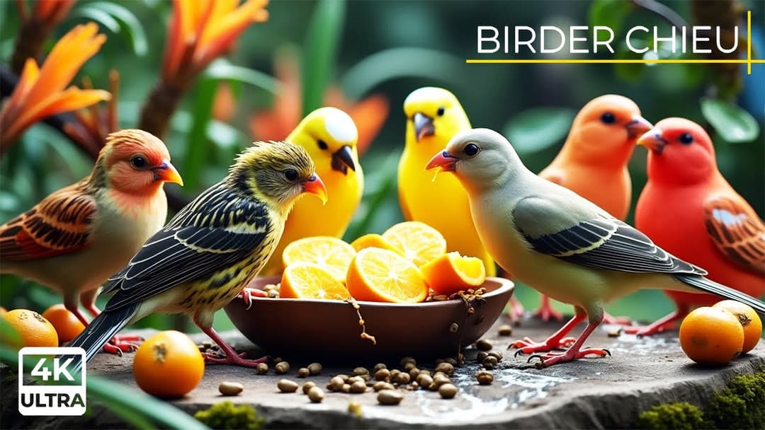 🔴Birds and Squirrels Throw a Food Party Together🕊️🐿️ Live 12 Hours in Ultra HD 😺
