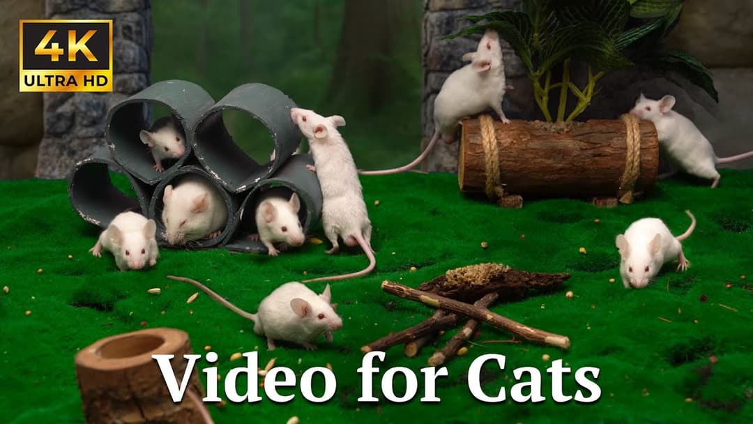 Ultimate Hide & Seek Cat TV – Tiny Mice in Forest Adventure 4K UHD | Catflix